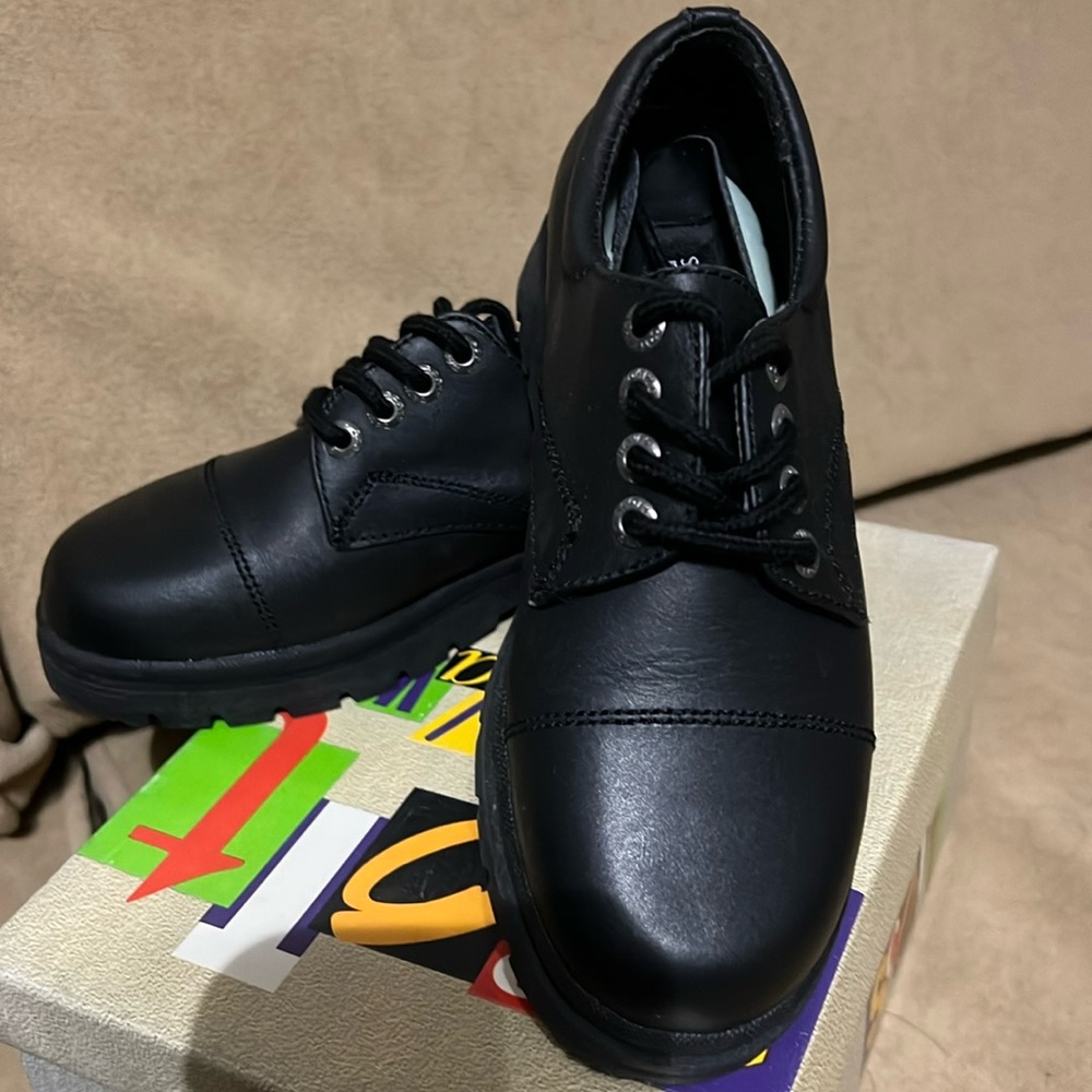 Boys Black Leather Shoes